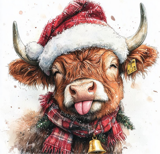 Cute Christmas Cow