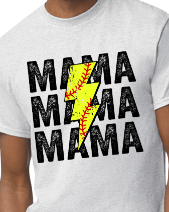 SOFT BALL MAMA LIGHTNING BOLT